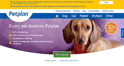 Desktop Screenshot of petplan.co.uk