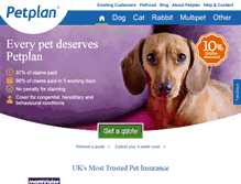 Tablet Screenshot of petplan.co.uk